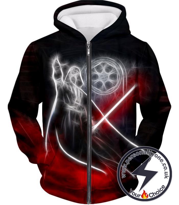 Star Wars Galactic Empire Darth Vader Awesome Promo Silhouette Black Zip Up Hoodie